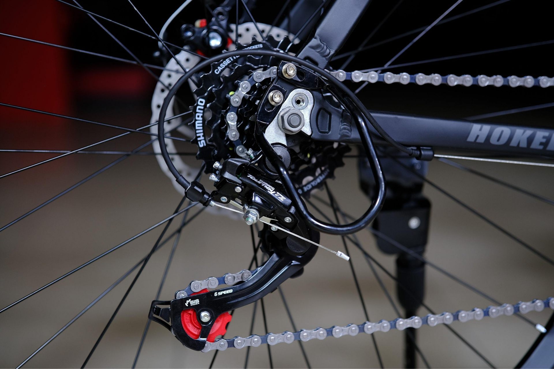 Задний переключатель Shimano Tourney TZ500 оригинал HOKE ONE WAY 29 матовый чёрный 21