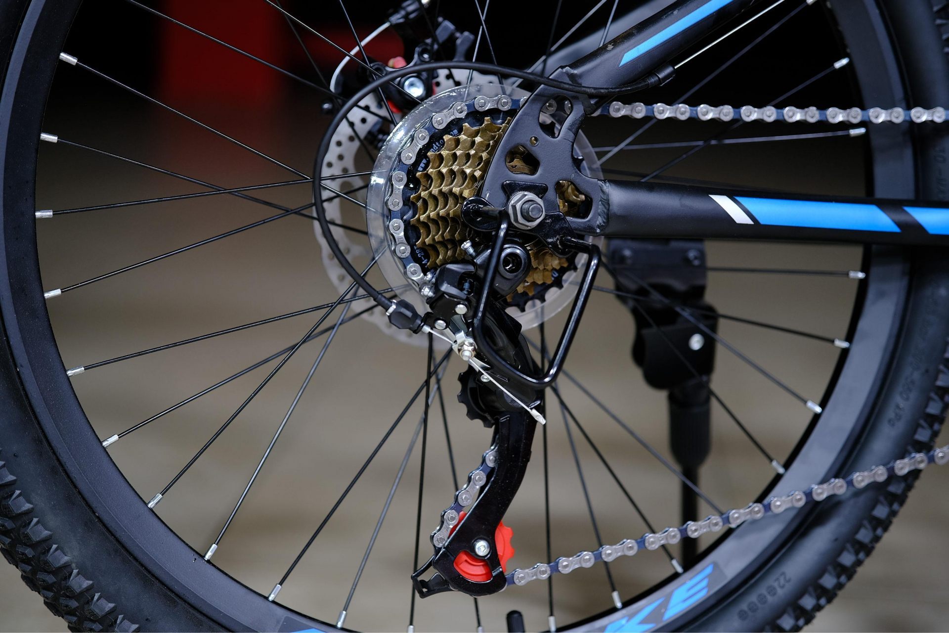 Задний переключатель Shiming TZ (аналог Shimano TZ500) HOKE Steel WAY 24 матовый чёрный-синий