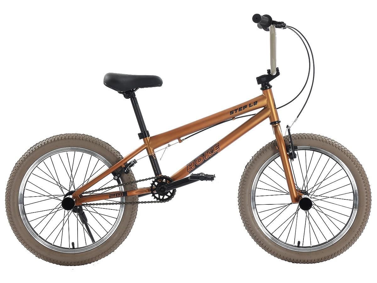 HOKE BMX Step L2 матовый золотой Стальная рама, Тормоза U-Brake задний  V-Brake передний, втулки на промподшипниках