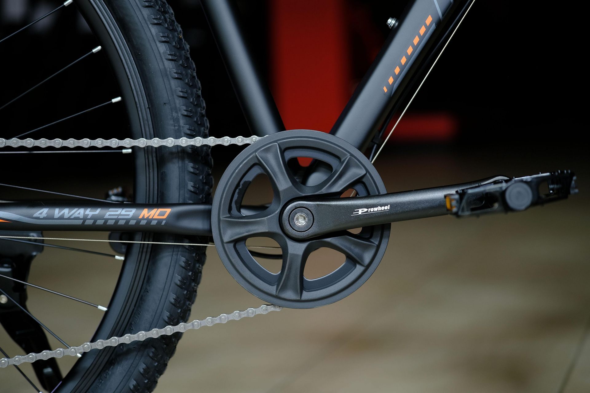 Система (шатун) алюминий 36T под квадрат Prowheel HOKE 4 Way 29 HD матовый чёрный-оранжевый 21